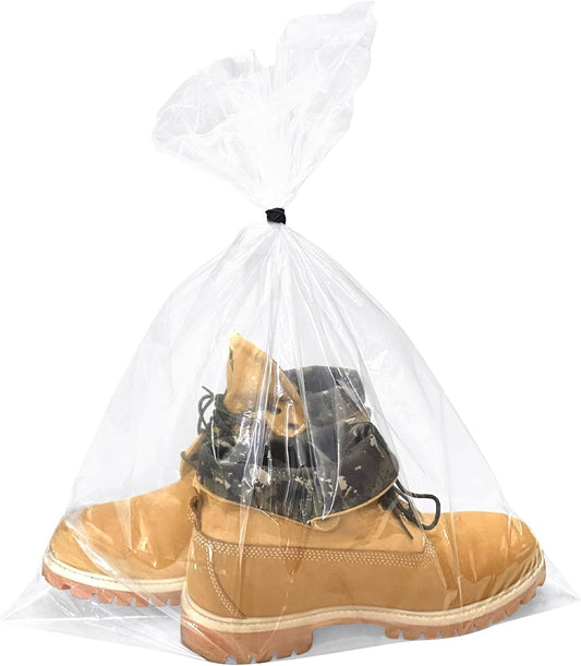 Clear Plastic Bags for Packaging, Flat Open Clear Bags for Proofing Bread, Dough and Storage Ribbon NOT Included