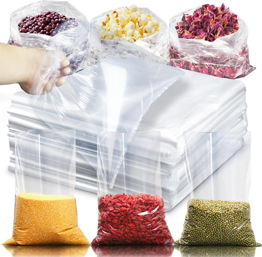 Clear Plastic Flat Poly Bags, Clothing Merchandise Bags, for Food, Bread, Dough, Clothes Packaging, Storage, Gift Bag