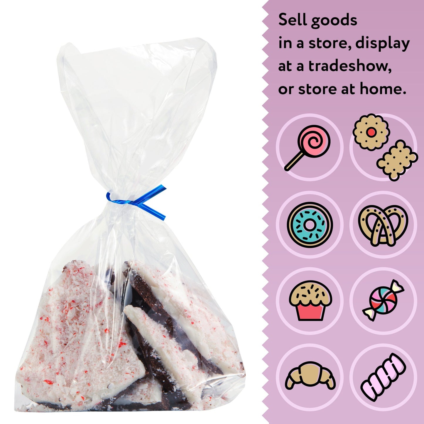 Clear Flat Cello Cellophane Treat Bags
