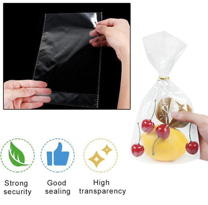 Treat Bags Clear Flat Cellophane, Resealable Flat Cello Bags Sweets
